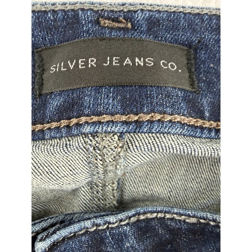 Silver Jeans Co Avery Slim Bootcut Dark Wash High Rise Stretch Denim W30 L33
